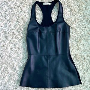 FAUX LEATHER NAVY BLUE TANK TOP BAILEY 44 RACERBACK